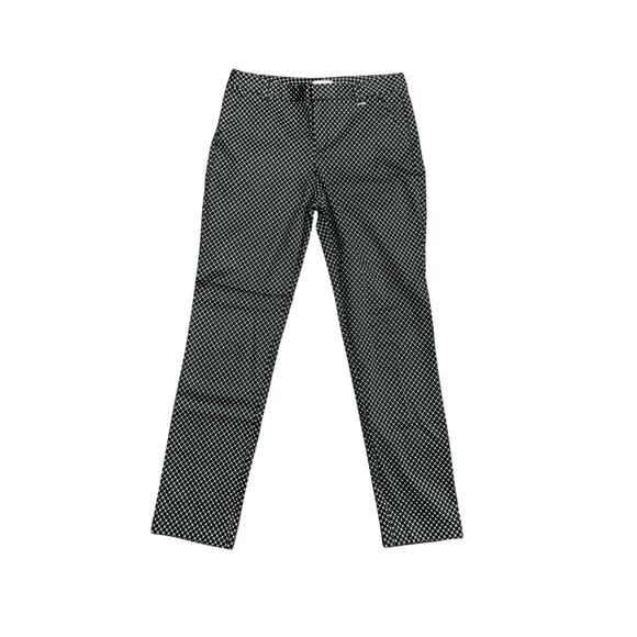 Calvin Klein Women Dress Pants Geometric Print Stretch Slim Leg Trousers Size 8 - Picture 1 of 4